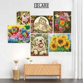 상품 이미지: 2+1 디클레어 DIY 비즈 구슬 캔버스형 액자형 40x50 보석십자수 세트 만개한 해바라기