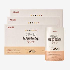 상품 이미지: 앱솔리 퀴노아 약콩두유 무가당 190ml 20팩 x 3박스(총60팩) /국내산 약콩100% 무설탕 무첨가 전두유