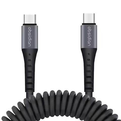 상품 이미지: 차량용 USB C to C타입 코일 스프링 초고속 충전케이블