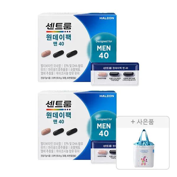 상품 이미지: 센트룸 원데이팩 맨40, 2개 +증정(보냉백, 1개)