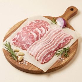 상품 이미지: (신선집중) 구이용 대패삼겹 1kg + 대패목살 1kg (총 2kg)
