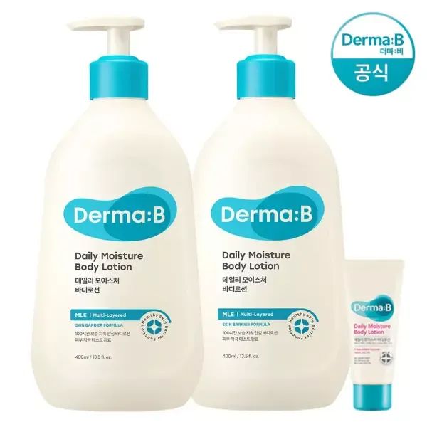 상품 이미지: [공식] 더마비 데일리 모이스처 바디로션 400ml x2개+튜브견본(랜덤)