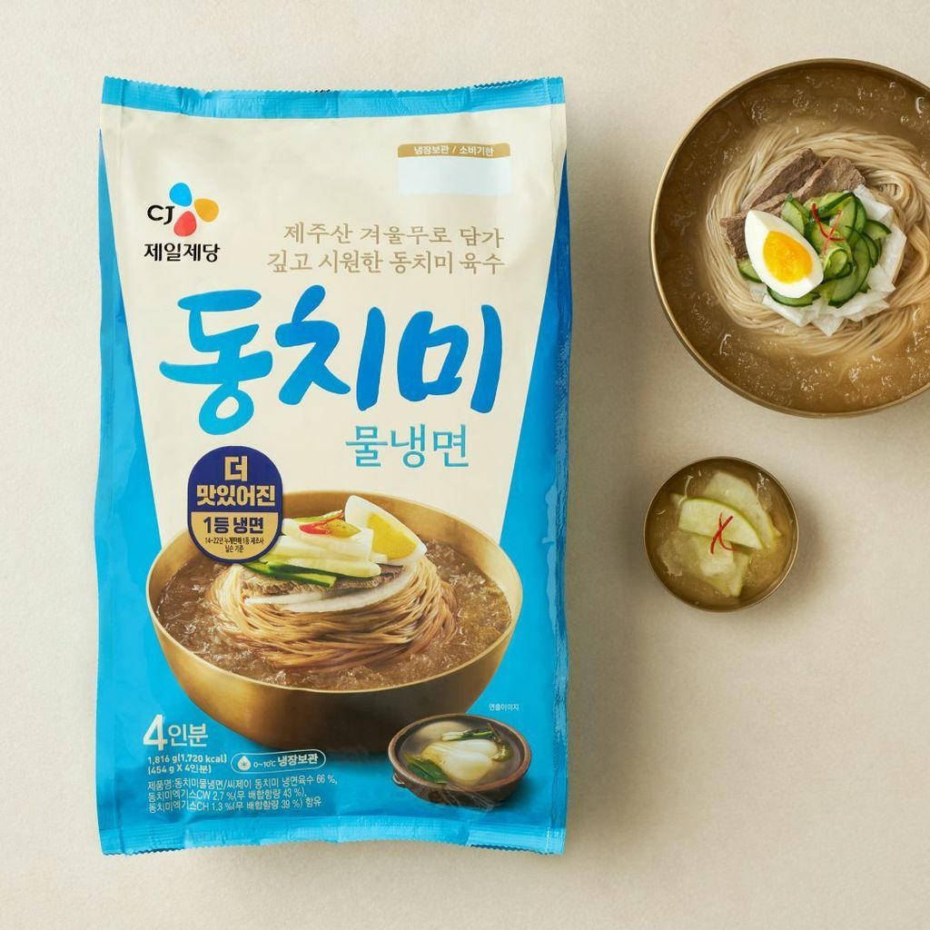 상품 이미지: CJ 여름면 4인분 동치미 물냉면, 1.816kg, 3개