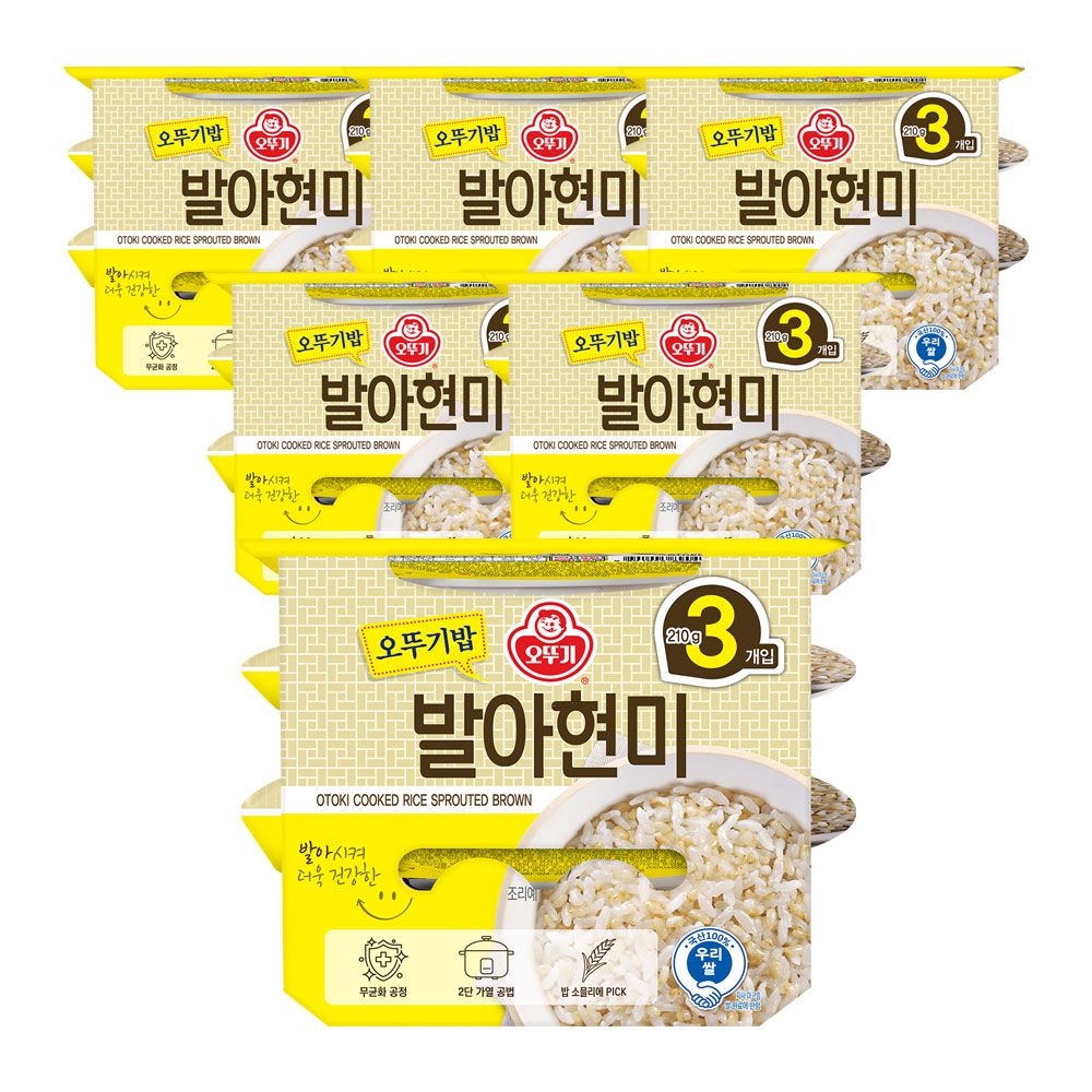 상품 이미지: [슈퍼적립] 오뚜기 맛있는 오뚜기밥 발아현미 210g, 18개