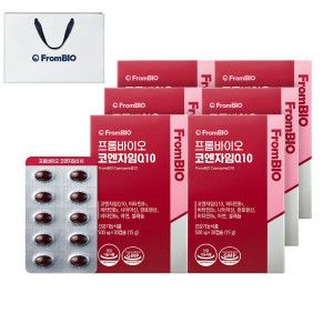 상품 이미지: 코엔자임Q10 항산화 혈압건강 높은혈압감소 30캡슐x6박스/6개월분 (+쇼핑백)