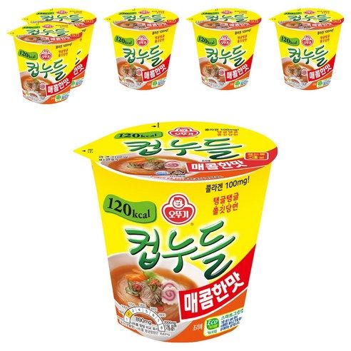 상품 이미지: 오뚜기 컵누들 매콤한맛 37.8g, 6개