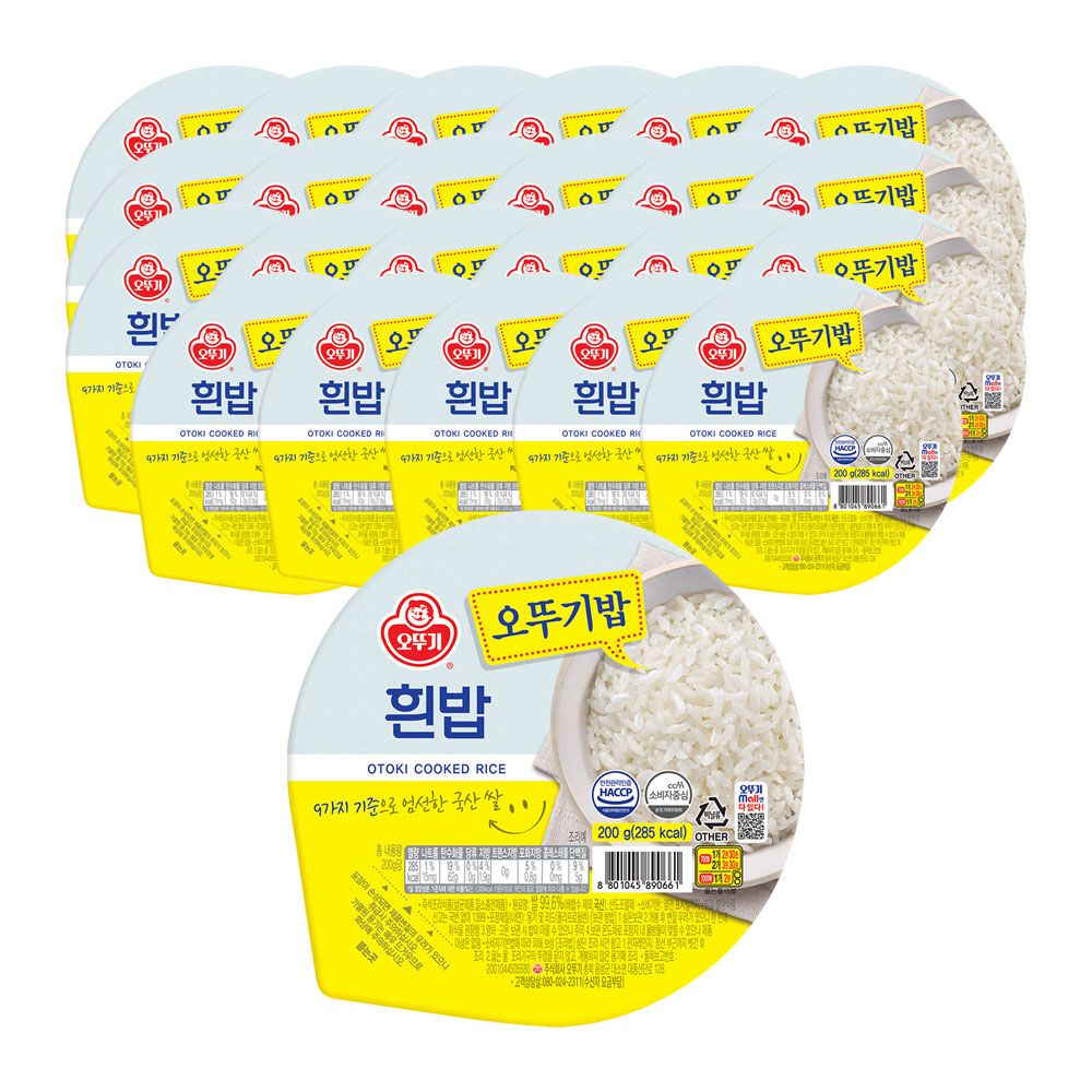 상품 이미지: 오뚜기 맛있는 오뚜기밥 흰밥 200g, 24개