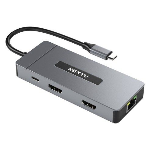 상품 이미지: 넥스트유 7in1 듀얼 HDMI C타입 USB 멀티허브 NEXTU-2371TCH-DUAL