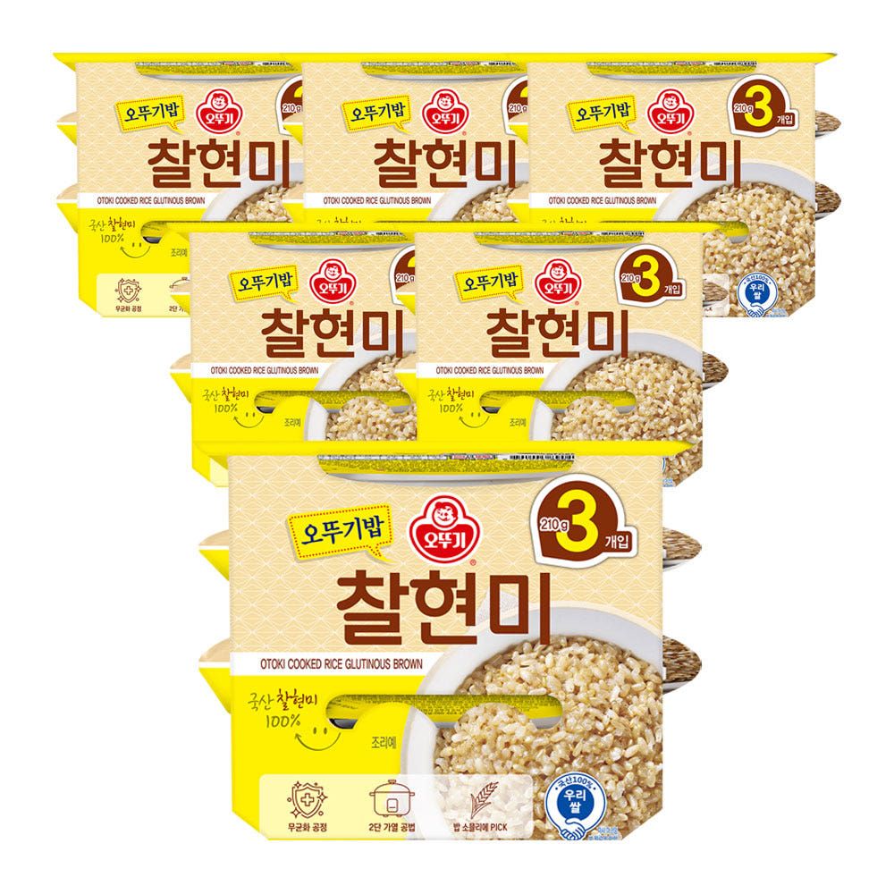 상품 이미지: 오뚜기 맛있는 오뚜기밥 찰현미 210g, 18개