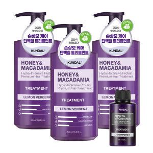상품 이미지: 쿤달 퍼퓸 단백질 트리트먼트 8종 500ml 3개+증정 100ml / 36시간 향기 지속