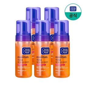 상품 이미지: 클린앤클리어 대용량특가 클린앤클리어 에센셜 훼이셜 포밍 클렌저 150ml x5