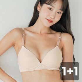 상품 이미지: (1+1) 비너스 외 노와이어 A-C컵 브라 / 여자 브래지어 와이어리스 여성 속옷 인견 비비안