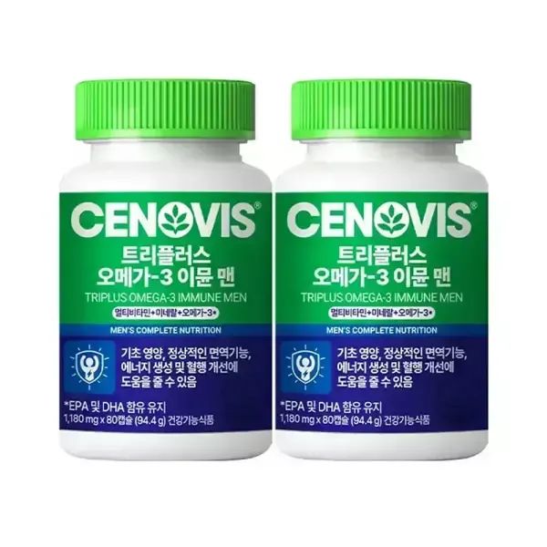 상품 이미지: 세노비스 트리플러스 멀티비타민 오메가3 이뮨 남성 80캡슐, 2개