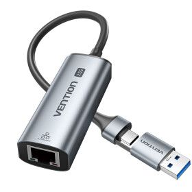 상품 이미지: 벤션 2in1 C타입 겸용 USB 2.5Gbps 기가비트 인터넷 랜카드 젠더 CFUHB