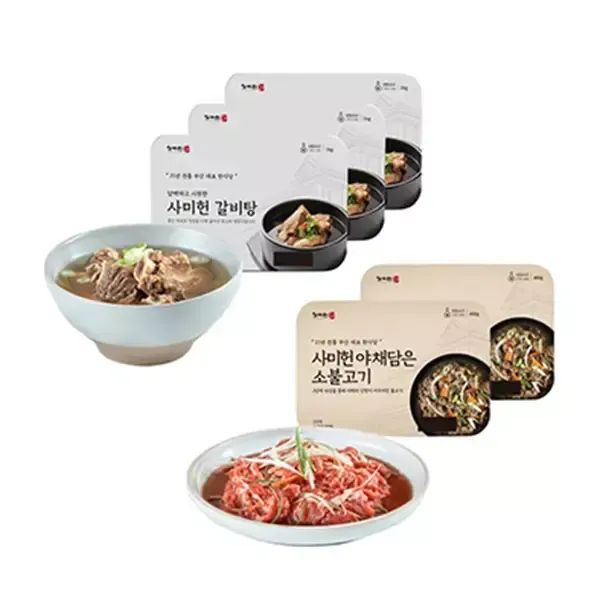 상품 이미지: 사미헌 갈비탕 1kg, 3개 + 야채소불고기 400g, 2개