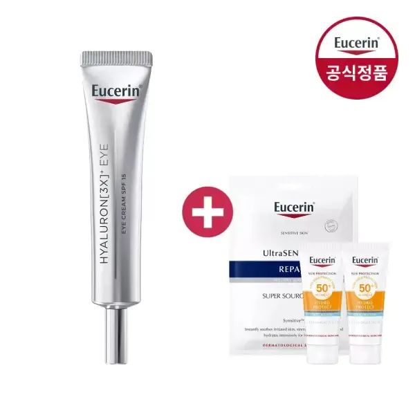 상품 이미지: 유세린 하이알루론 3X 아이크림 15ml +(증)마스크팩+선프로텍트 5ml 2개