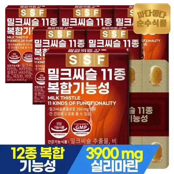 상품 이미지: 순수식품 밀크씨슬 실리마린 6개월분(180정) 간건강 밀크시슬 11종복합기능성 아연 헛개나무 열매농축분말