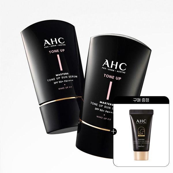 상품 이미지: AHC 메이크업핏 마스터즈 톤업 선세럼 50ml 2개+(증정)마스터즈 선크림 10ml 1개