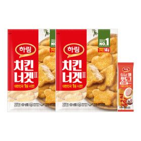상품 이미지: 하림 치킨너겟(2) 1kg 2봉+(증정)핫도그 70g 1봉