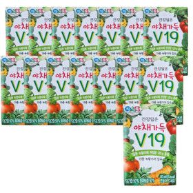 상품 이미지: 건강담은 야채가득 V19 145ml x48팩 /야채즙 야채주스 (유통기한 26년 10월 20일)