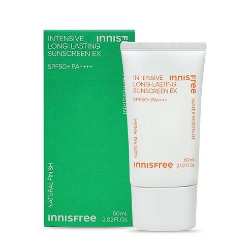 상품 이미지: 이니스프리 인텐시브 롱래스팅 선스크린 이엑스 SPF50+ PA++++, 60ml, 1개