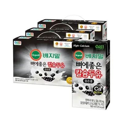 상품 이미지: 베지밀 뼈에좋은칼슘검은콩 두유 190ml 72팩