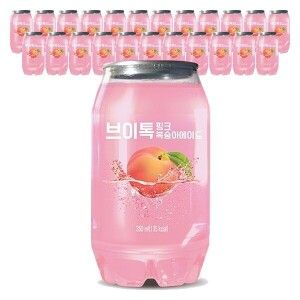 상품 이미지: 브이톡 핑크 복숭아에이드 350ml x 24캔