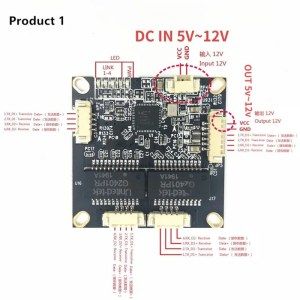 상품 이미지: 산업용 4포트 10/100M 이더넷 스위치 38mm 5V/12V/18V -40~75℃