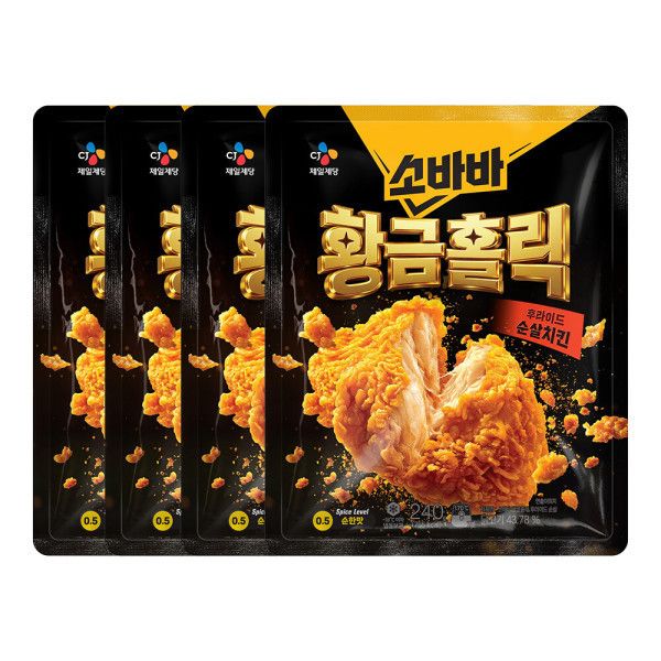 상품 이미지: CJ 고메 소바바 황금홀릭 순살 240G 4개