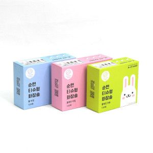 상품 이미지: 화이트래빗 / 티슈형 펼쳐쓰는 화장솜 / 100%순면 / 국내제조 / 대용량 무료배송
