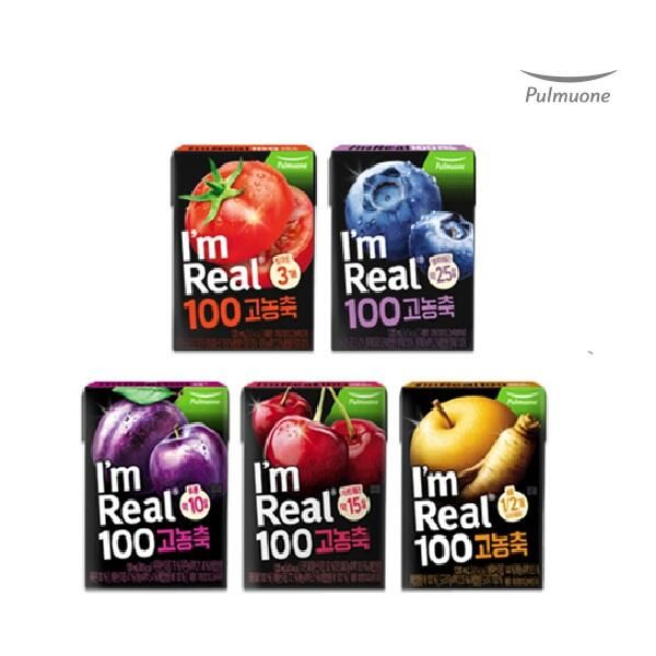 상품 이미지: 풀무원 아임리얼 100 고농축 블루베리 24개(120ml x 6입 x 4개)