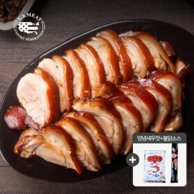 상품 이미지: 누리푸드 흑마늘 품은 순살 슬라이스 족발 300gX2팩+양념새우젓 2개+불닭소스 2개 증정