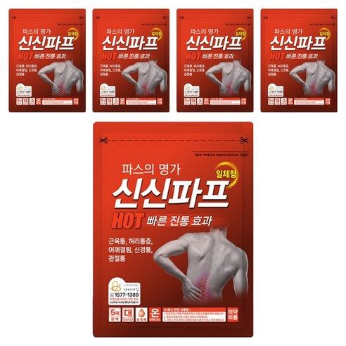 상품 이미지: 신신제약 신신파프 HOT 파스, 5개입, 5개