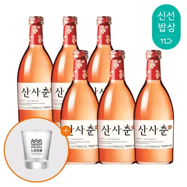 상품 이미지: [전용잔 증정] 배상면주가 산사춘 375ml x 6입