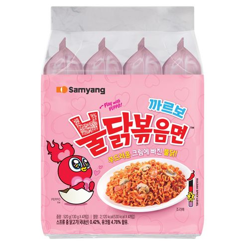 상품 이미지: 불닭볶음면 까르보 130g, 4개