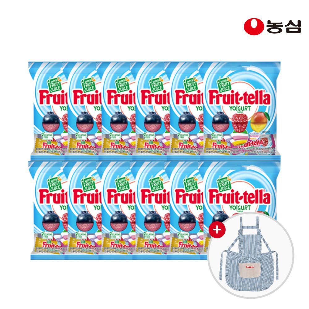 상품 이미지: 후르트텔라 앞치마 기획세트 (농심 후르트텔라 요구르트 48