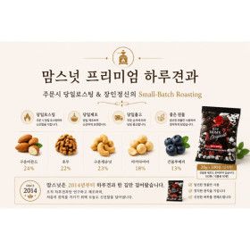 상품 이미지: 맘스넛 하루견과 프리미엄 60봉 당일로스팅 제조  프리미엄 최저가 선물용 행사중