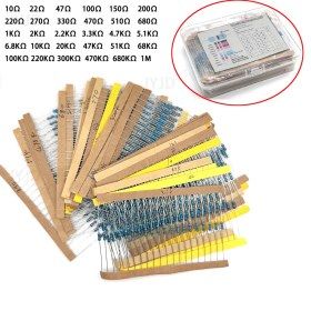 상품 이미지: 300 600PCS 30 종류 4W 저항 1M 필름 10K 모듬 저항기 키트 100K 220O 금속 1K
