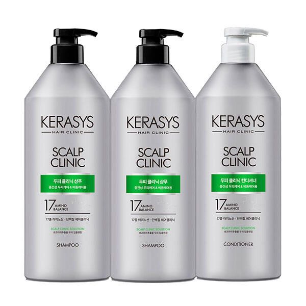 상품 이미지: 케라시스 클리닉 샴푸 두피클리닉, 980ml, 2개 + 린스 두피클리닉, 980ml, 1개