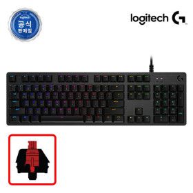상품 이미지: 로지텍코리아 정품 G512 기계식 게이밍 키보드 GX RED 리니어 (적축)