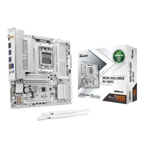 상품 이미지: ASRock B850M Challenger WiFi 7 White 대원씨티에스