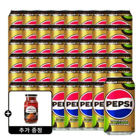 상품 이미지: 펩시제로 라임 제로카페인 355ml 48캔 + 흑백요리사 파스타 소스 1개 증정(소진 시 종료)