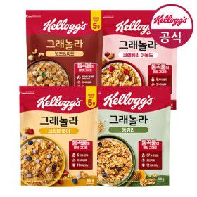 상품 이미지: 켈로그 그래놀라 시리얼 500G 4종 1+1+1 총 3팩 골라담기(현미/통귀리/넛츠앤씨드/크랜베리)
