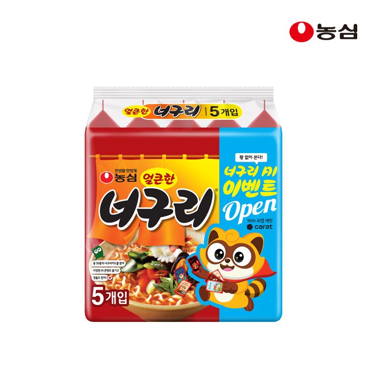 상품 이미지: 농심 너구리 얼큰, 120g, 5개