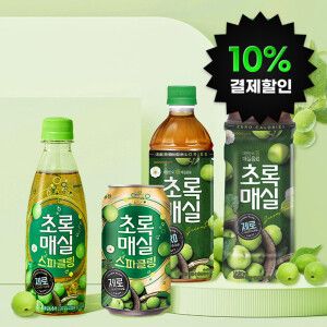 상품 이미지: 초록매실 제로 1.5L 6개/500mL 12개 외 매실스파클링 골라담기(무/유라벨 랜덤배송)