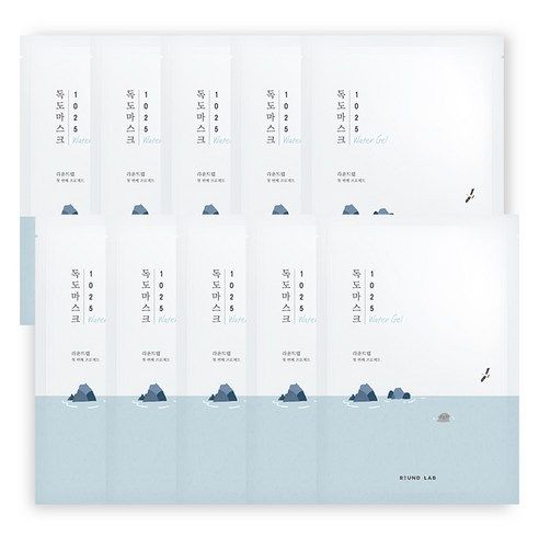 상품 이미지: 라운드랩 1025 독도 수분 워터겔 마스크 30ml, 1개입, 10개