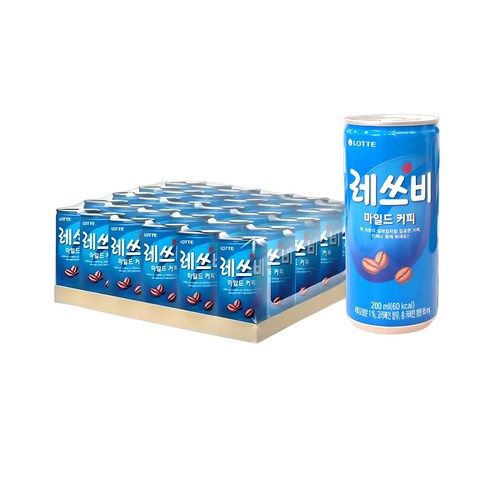 상품 이미지: 레쓰비 마일드, 200ml, 30개