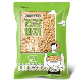상품 이미지: (신선집중) 국산 백태4kg 메주콩 두부콩 두유 2025년산 햇곡