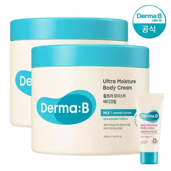 상품 이미지: [공식] 더마비 울트라 모이스처 바디크림 430ml x2개+튜브견본(랜덤)