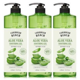 상품 이미지: 캐리비안비치 알로에 수딩젤 수분크림 대용량 1000ml 3개